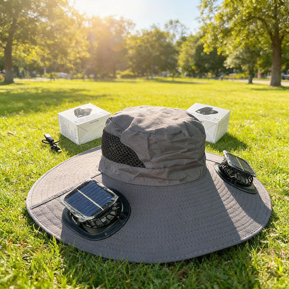 🎣🥾Sombrero para el sol con ventilador, sombrero para el sol, sombrero para senderismo y pesca al aire libre, sombrero con ventilador recargable, sombrero de pesca.