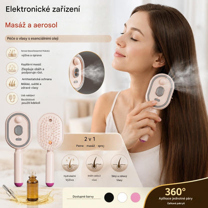 📢📢Speciální nabídka!! ⏰Elektrický masážní hřeben s airbagovým sprejem a esenciálním olejem, vyživující kartáč na vlasy ve spreji✨🔥