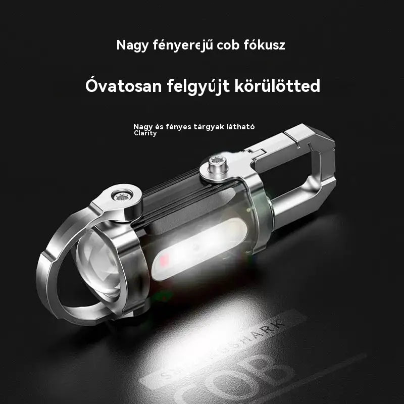 【Vásároljon 1-et, kapjon 1-t ingyen】🔥Szuper Érték🔥Szuperfényes, vízálló mini kulcstartós zseblámpa, 1200lm fényerővel