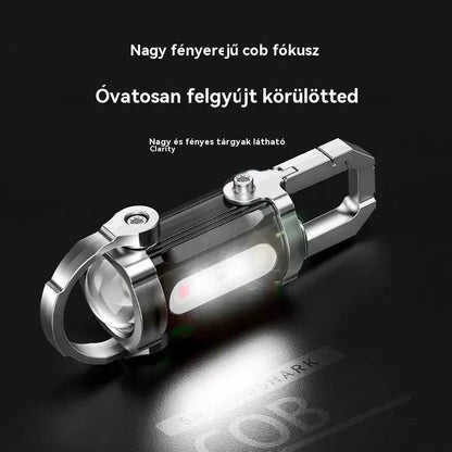 【Vásároljon 1-et, kapjon 1-t ingyen】🔥Szuper Érték🔥Szuperfényes, vízálló mini kulcstartós zseblámpa, 1200lm fényerővel