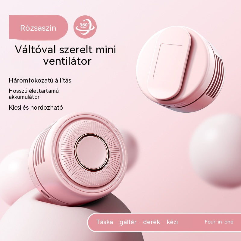 💨 Új hordozható mini kültéri ventilátor: Könnyű, mindössze 80 g, tehermentes utazáshoz, kényelmes viselet egész nap🛡️