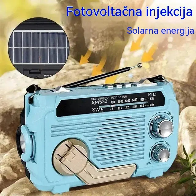 【45% OFF】Radio de emergencia portátil con carga manual y luz LED