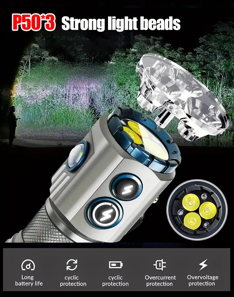 💥 🔦Nueva linterna multifuncional con luz magnética potente y súper brillante.