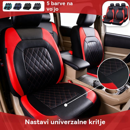 🚗🚗Univerzalni komplet mehkih usnjenih prevlek za avtomobilske sedeže