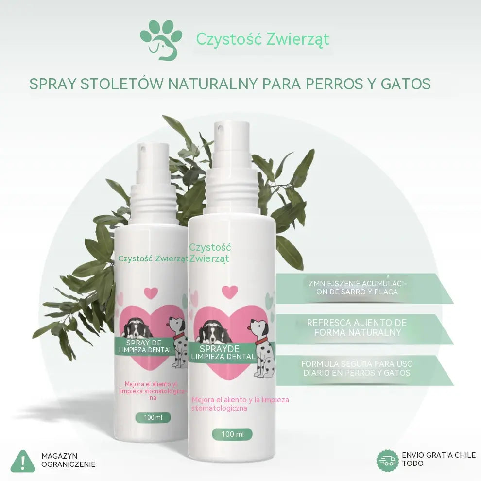 🐶🐱【Kup 1, a 1 dostaniesz gratis】Spray do czyszczenia jamy ustnej i zębów zwierząt