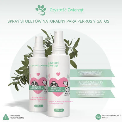 🐶🐱【Kup 1, a 1 dostaniesz gratis】Spray do czyszczenia jamy ustnej i zębów zwierząt