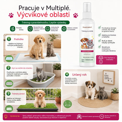 🐶🐱 Sprej na výcvik čistoty pro psy a kočky – podporuje výcvik čistoty ✨