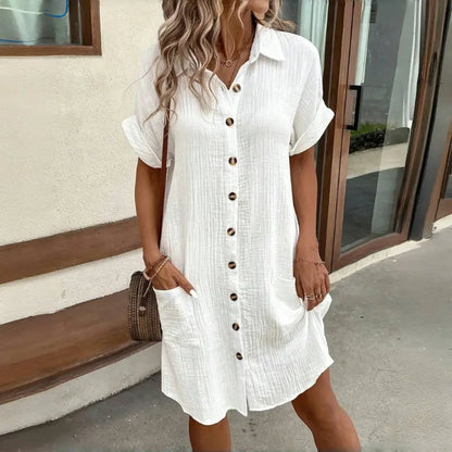 🎁50% kedvezmény🎉 S-2XL méretek 😍 Stílusos, rövid ujjú ruhák, könnyűek és lélegzőek [Utánvétes fizetés]