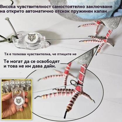 🐓🐦🔥【1 комплект от 4 части】Външен пружинен капан, самозаключващ се капан с висока чувствителност