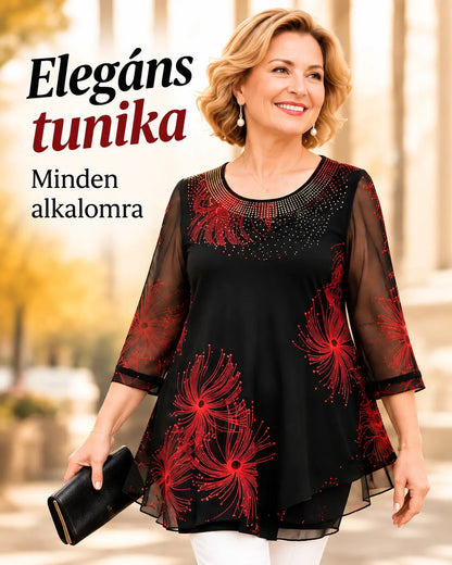 🔥🔥50%OFF【M-4XL】Divatos sifon ing hímzett virágokkal a nők számára 2026