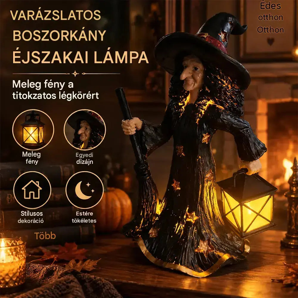 🧙✨Csillagos boszorkányos éjszakai fénydísz