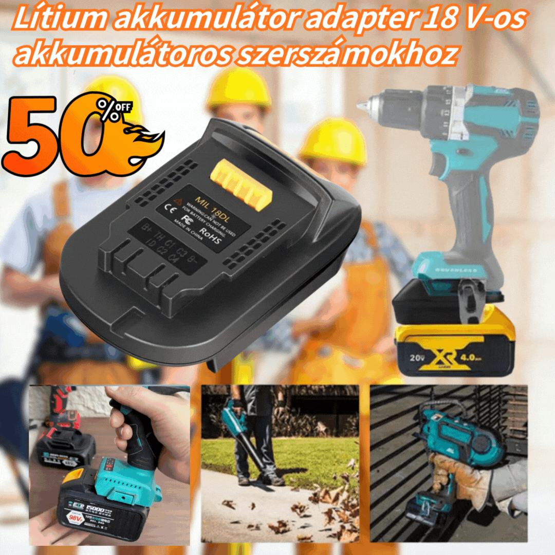⚡【Új termék bevezetése】Lítium akkumulátor adapter 18 V-os akkumulátoros szerszámokhoz