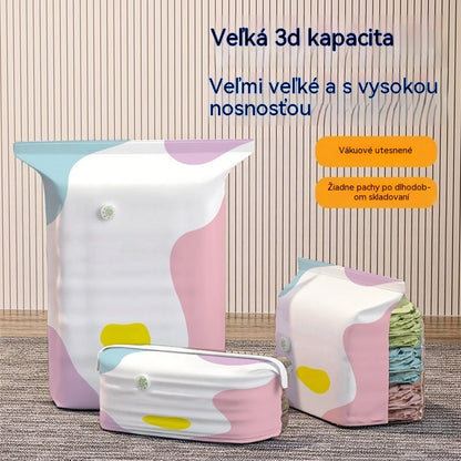 🧳【5-dílná sada】💨 Velká, stlačitelná vakuová úložná kapsa: nevyžaduje pumpičku, je nepropustná a ideální pro úsporu místa v kufru a doma ✈️