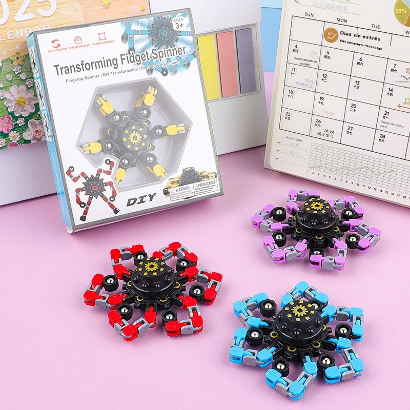 🔥✨Nuevo fidget spinner, robot giratorio transformable, juguete antiestrés