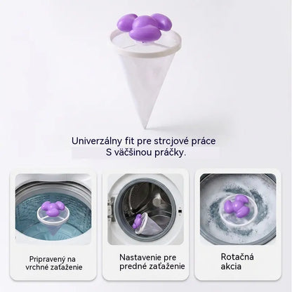 🌀6 kusov 22 €✨ Plávajúci filter do práčky – Zachytáva vlákna, vlasy a zvieracie chlpy pri každom praní 🧺