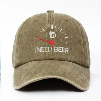🔥 UTOLSÓ NAP 50% KEDVEZMÉNNYEL - 🍺 Hímzett sapka "I NEED BEER" - Uniszex emléksapka 🧢