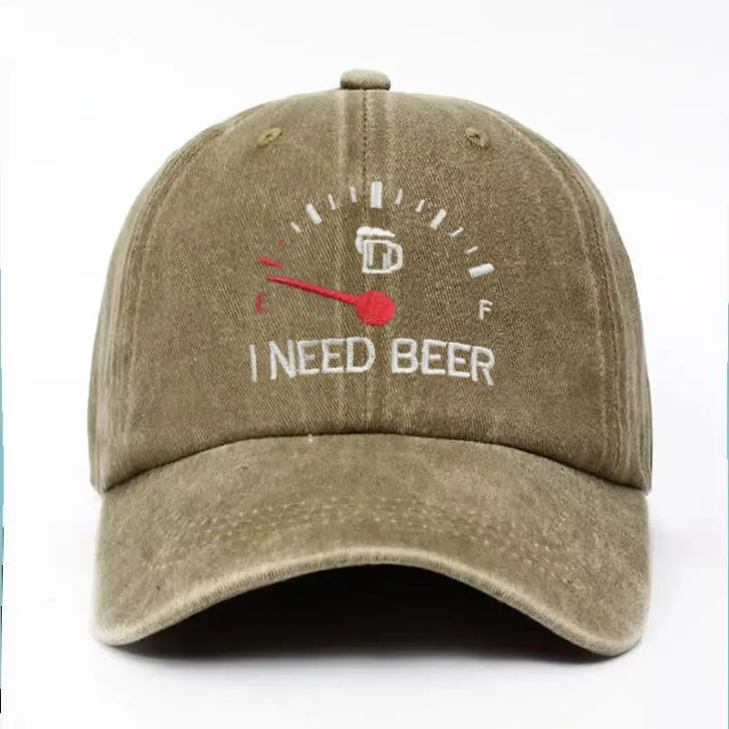 🔥 UTOLSÓ NAP 50% KEDVEZMÉNNYEL - 🍺 Hímzett sapka "I NEED BEER" - Uniszex emléksapka 🧢