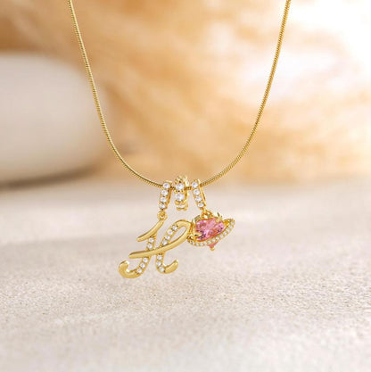 💖Τελευταία μέρα, 50% έκπτωση✨Κολιέ με τρία επίπεδα γραμμάτων A-Z🎀