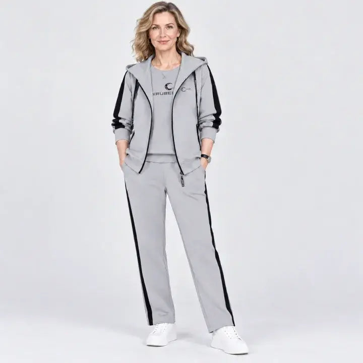 ✨【M–4XL】Dámská třídílná souprava 2026 – vršek s kapucí, podzim/zima, volný střih, sportovní styl, nadměrné velikosti, navrženo speciálně pro maminky🥰