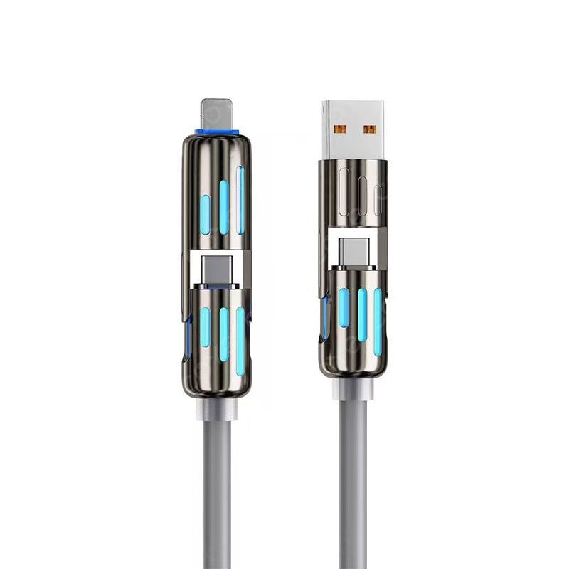 🔥Kúpte 1, získajte 1 zadarmo🔥 Nabíjací kábel s LED diódami 4 v 1⚡📱