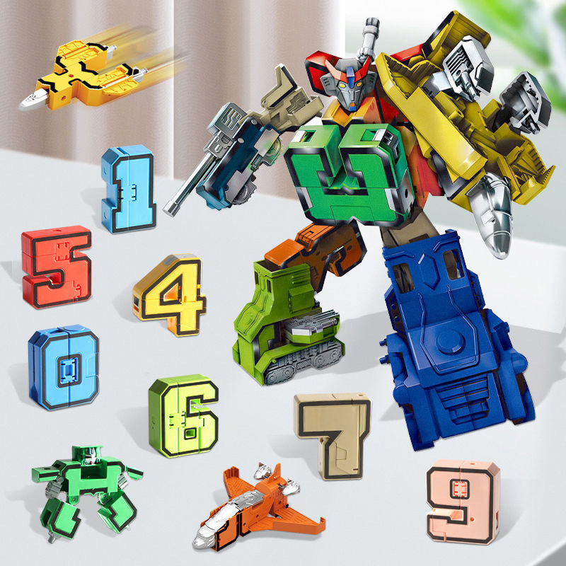 🔥Speciální nabídka🧒Transformační sada modelů automobilů s digitálním robotem – kreativní vzdělávací hračka pro kutily pro děti