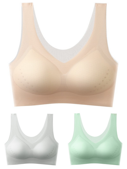 【Compra 3 y llévate 3 gratis】【40-120 kg】2025, sujetador push-up de seda helada sin costuras