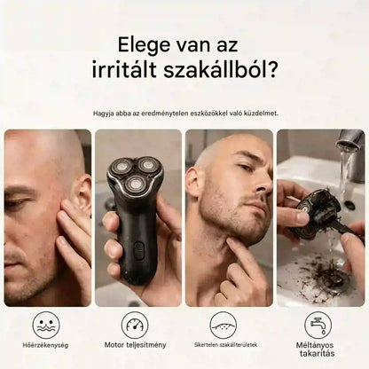 📢📢 50% KEDVEZMÉNY! ⏰ 2 az 1-ben intelligens elektromos borotva kopasz fejre és szakállvágó digitális kijelzővel