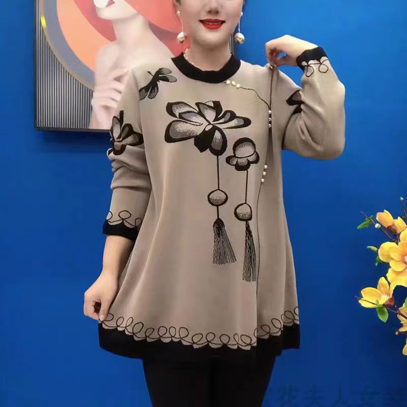 【30% OFF】❤️‍🔥【M-5XL】🍁🍂2026 új őszi téli divat nyomott kötött felsők