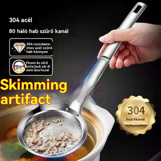 🍲 【3 db-os csomag】304 rozsdamentes acél olajszűrő kanalak