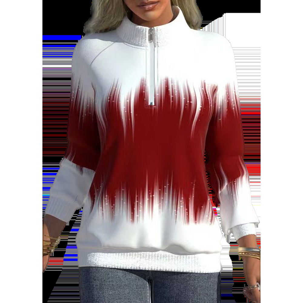 🔥【S-5XL】Magas garbós, cipzáras sportpulóver