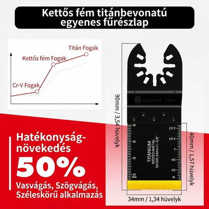 【4 darab】Magas széntartalmú acél oszcilláló pengék, titán precízióval uralja minden vágást