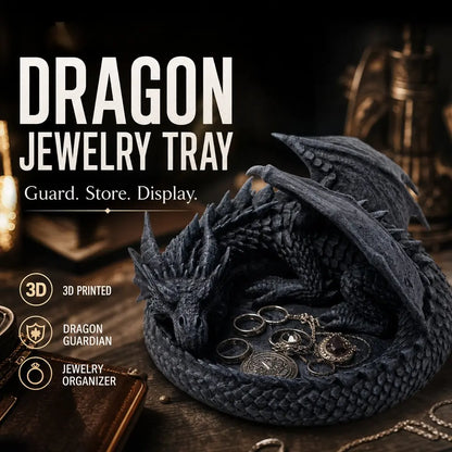 🐉Sárkányőrző 3D nyomtatott tárolótálca - A sárkány kincse!
