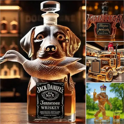 Whiskey palackkészlet vicces dizájnnal (300-330ml)｜10 kreatív és eredeti modell｜Eredeti ajándék és stílusos bárdekoráció