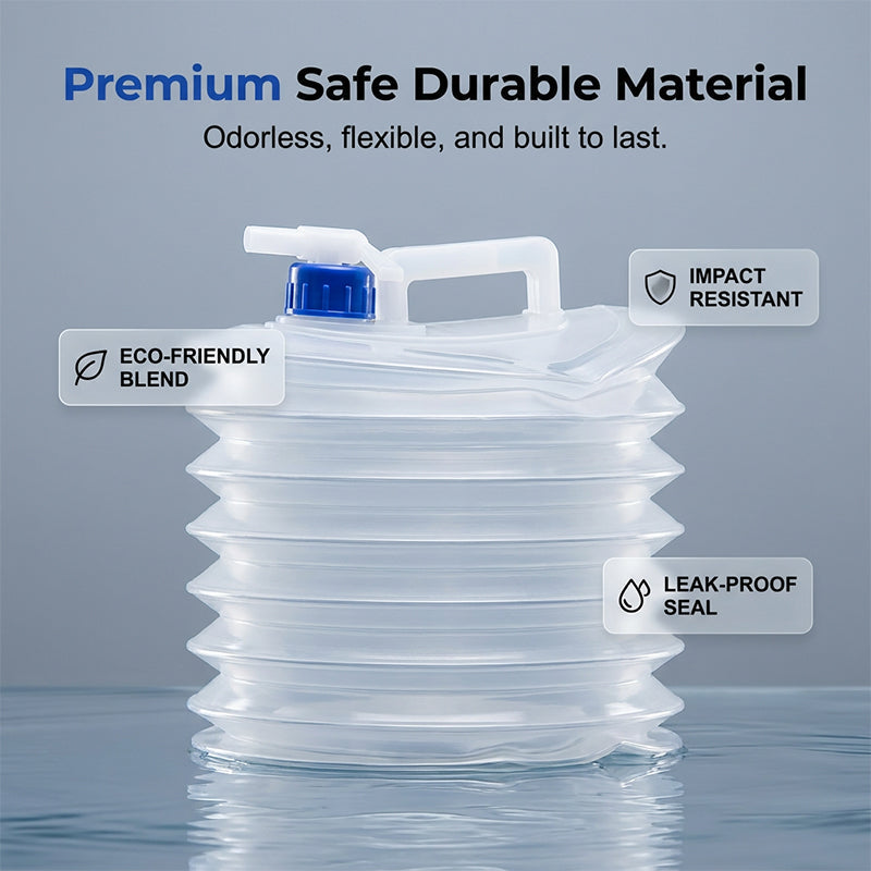 💧🚰 Összecsukható víztartály csappal – 5 literes űrtartalom, kompakt és praktikus, ideális kempingezéshez 🏕️✨