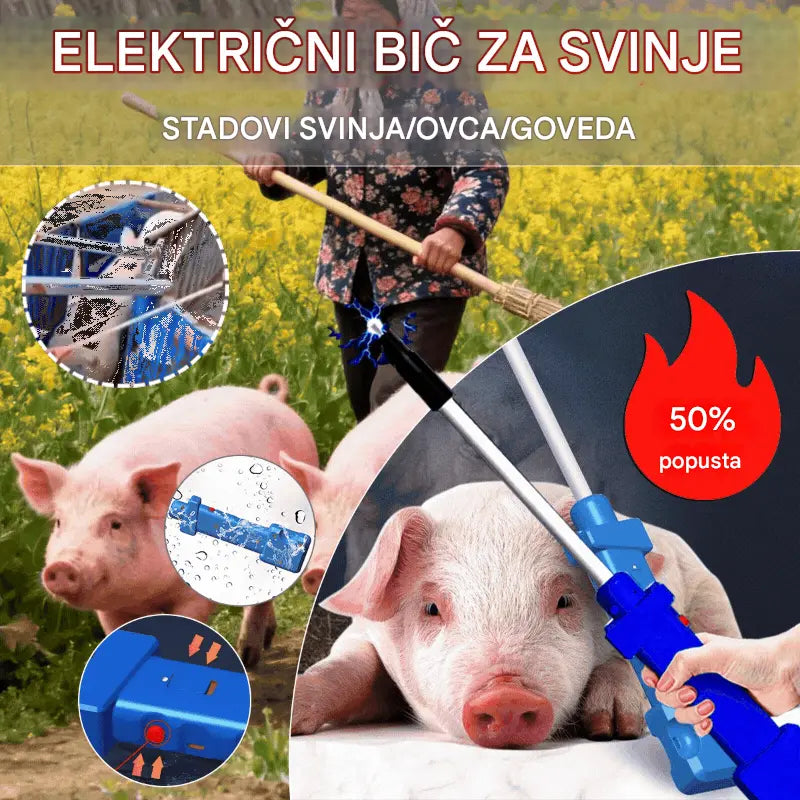 【🏆 Najprodavaniji proizvodi】🔥🐖🐏🐂Električni alat za tjeranje svinja