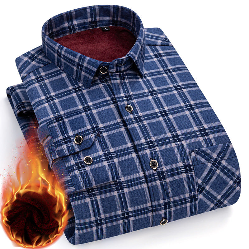 👔【L-5XL】Az új, kétoldalas bársony thermo ing őszi és téli viseletre, divatos és sokoldalú.
