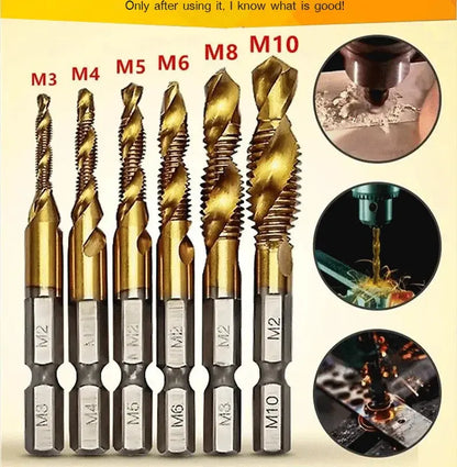 🔥【45% OFF】【6 darabos készlet】🧰🔩Multifunkciós fúrófej-készlet