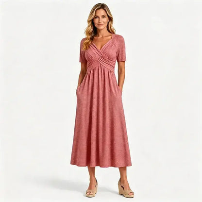 🔥🔥👗【S-3XL】Modern, lezser, középhosszú ruha tiszta színekben, 2026-tól.