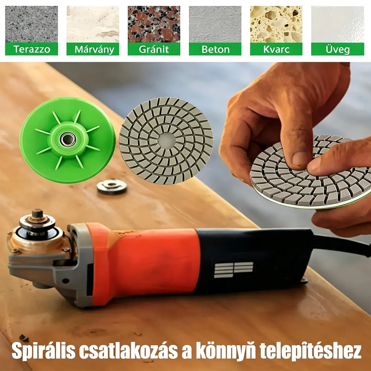 🛠️【5 db.】Multifunkcionális kerámia kőlap, márványlap, kő, alumínium, vas, polírozás, csiszolólap