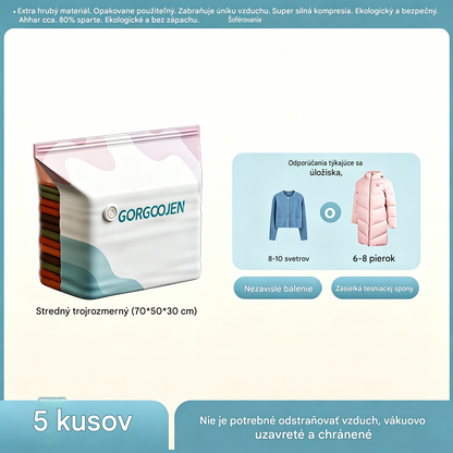 🧳 5 položiek len za 25 € 💨 Veľké stlačiteľné vákuové úložné vrecká: Nie je potrebné žiadne vzduchové čerpadlo, nepriepustné, ideálne na úsporu miesta v kufri a doma ✈️
