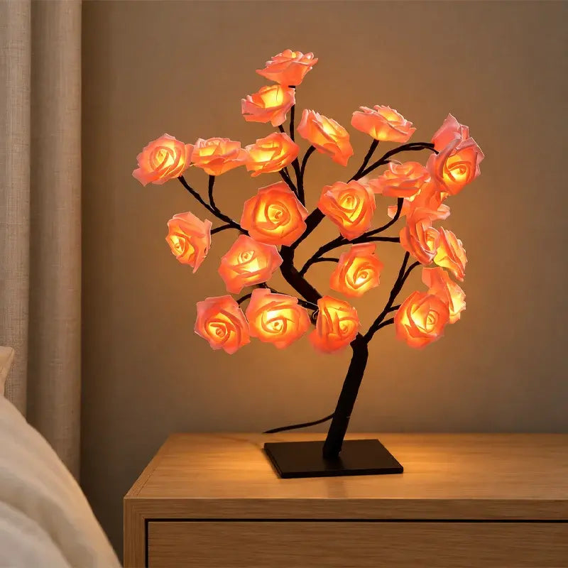 Rózsafa alakú éjszakai fény – USB LED asztali lámpa