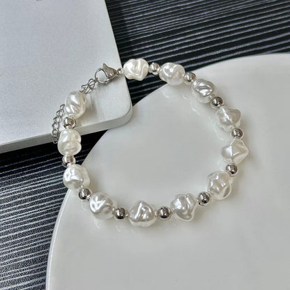 💐✨【Fő karkötő + 5 darab hozzáillő kiegészítő】Barokk édesvízi gyöngy karkötő, egy elegáns és sokoldalú, visszafogott luxusékszer.