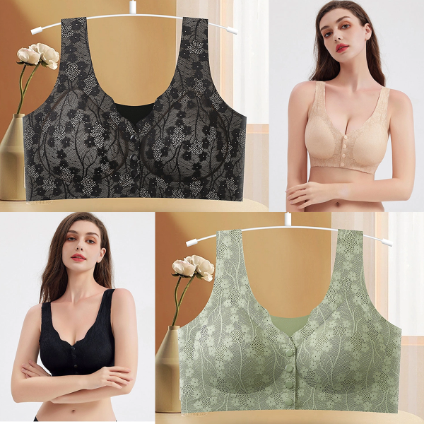 😍【Πακέτο 5 τεμαχίων】【40-100kg】Γυναικείο σουτιέν underwire με κουμπιά μπροστά