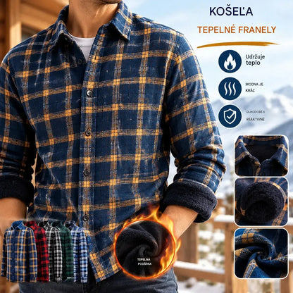 👔【L-5XL】Nové pánske termo tričko s obojstranným plyšom na jeseň a zimu - štýlové a všestranné.