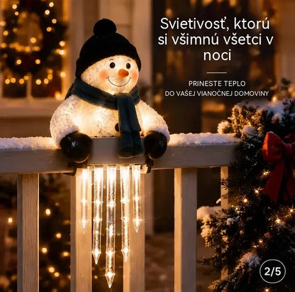 ☃️WinterGlow fénydekoráció – hóember és jégcsapok