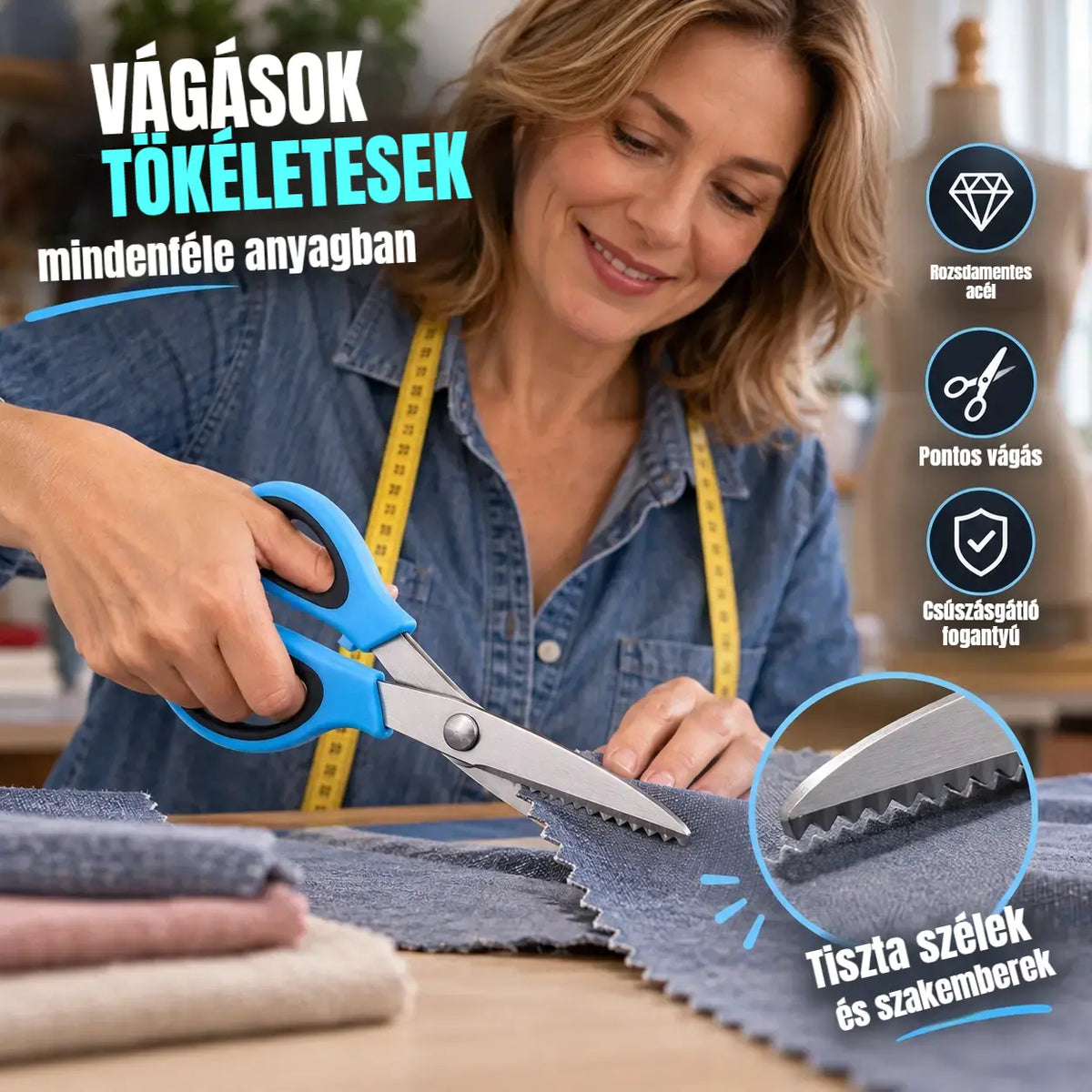🔥Vásárolj 1-et, kapsz 1-et ingyen✂️ Professzionális rózsaszín olló – Éles, rózsaszín olló