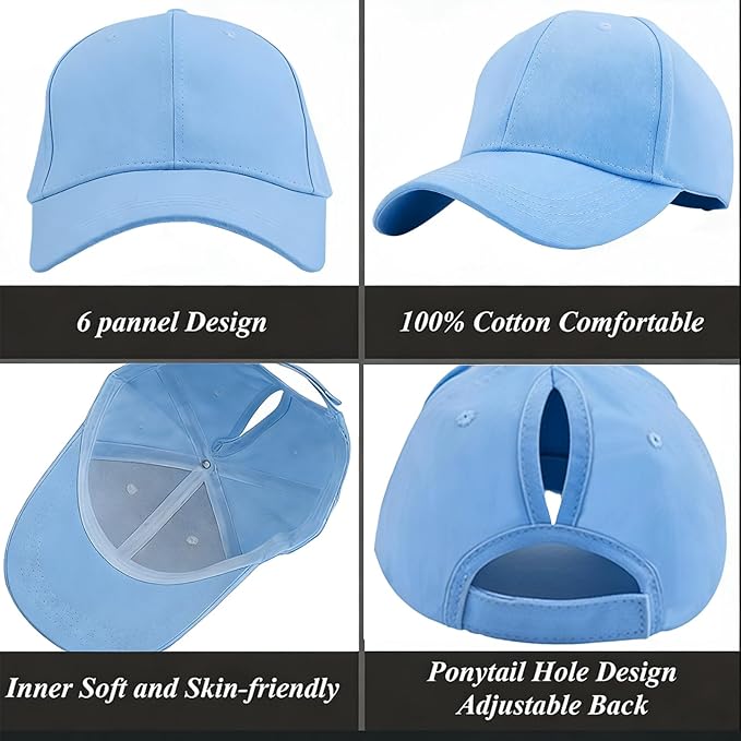 🧢Дамска бейзболна шапка с висока периферия, дишаща UV 50+, подходяща за бягане, голф и спорт.