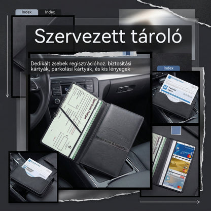 【Egyet fizet kettőt kap】Autó forgalmi engedély és biztosítási kártya tartó, lopásgátló és demagnetizációgátló