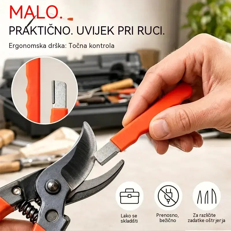 🏆【Kupite 2, dobijte 2 gratis!】 (ukupno 4 artikla) 🔪 Prijenosni oštrač za noževe i škare – Obnavlja oštrinu u sekundama ✨