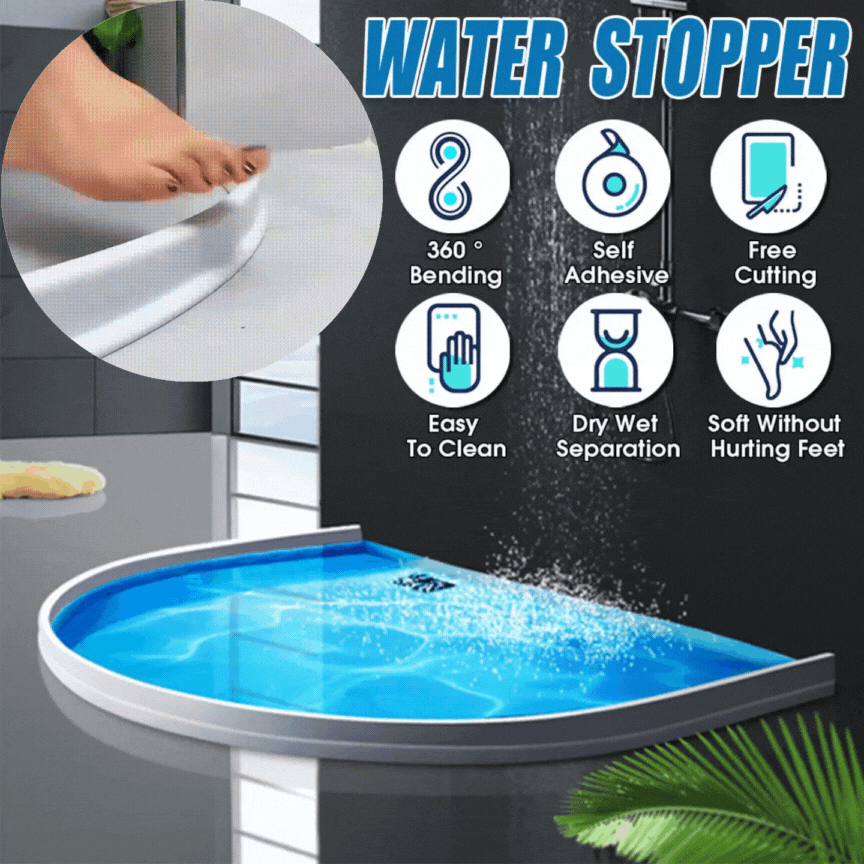 【😍 Ponuka s obmedzenou platnosťou】100 cm 26 eur】🌊🌊【Silikónová lišta blokujúca vodu pre suchú a mokrú separáciu